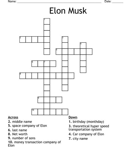 musk crossword clue